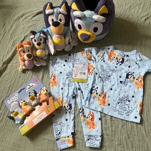 Bluey Stuffed Animal Set - Blue and Yellow